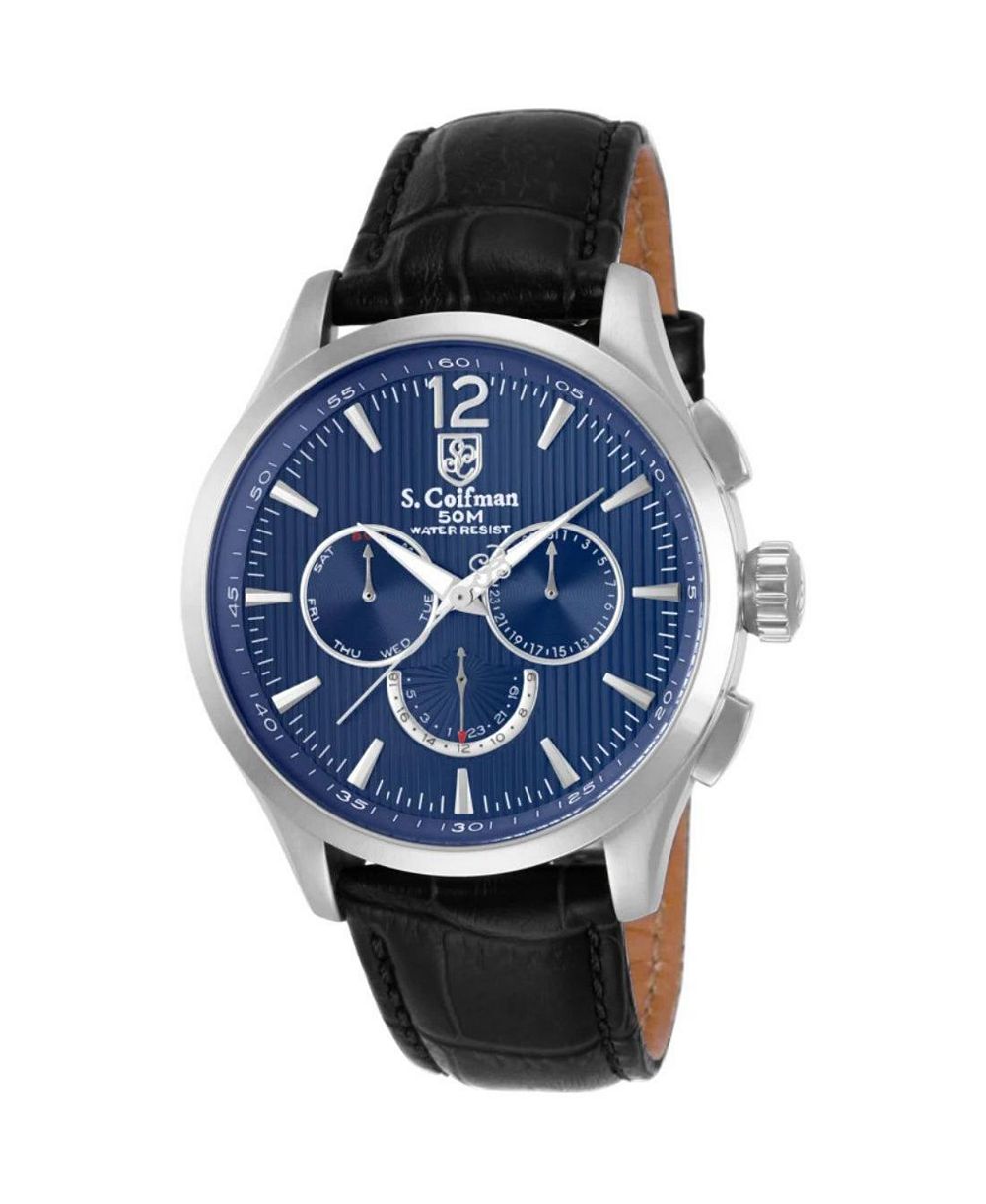 Invicta S.Coifman Men's Chronograph Dial Leather Strap Watch