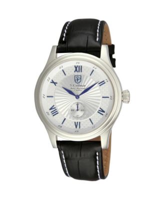 Invicta S.Coifman SC0287 Men's Heritage Quartz Champagne Dial Leather Strap Watch