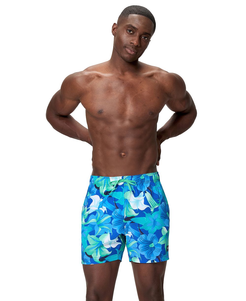 Мужские плавки Speedo Redondo Edge с цветочным принтом и шнуровкой, длина шва 5"