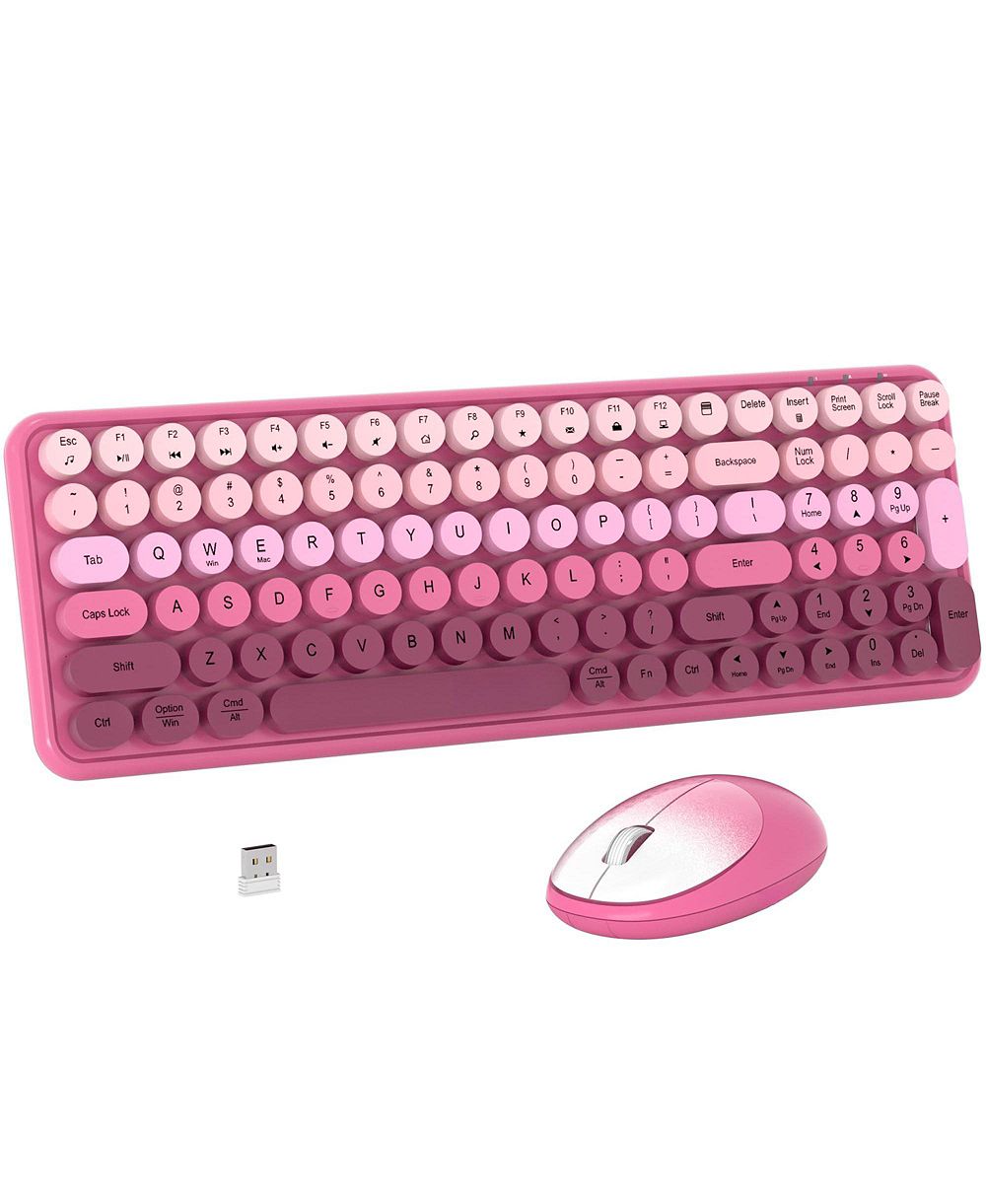 Lofree Retro Typewriter Style Wireless Clicky Keyboard and Mouse Combo, Compatible with Windows and macOS