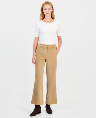 Emme Marella Women's Wide-Leg Stretch Corduroy Trousers