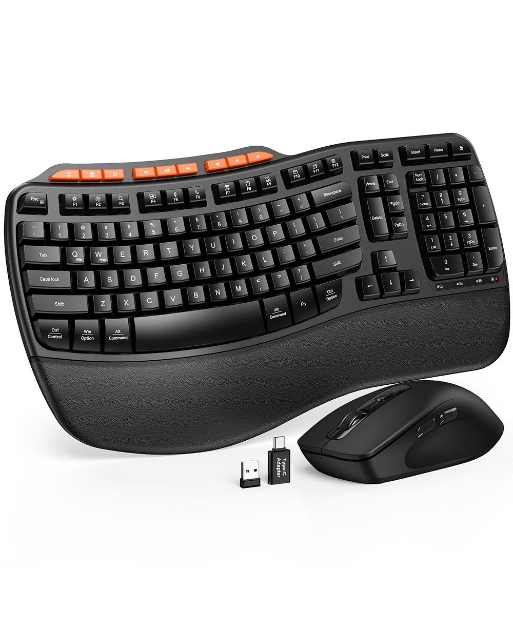 Lofree Wireless Ergonomic Adjustable Keyboard and Mouse Combo, Compatible with Windows and macOS