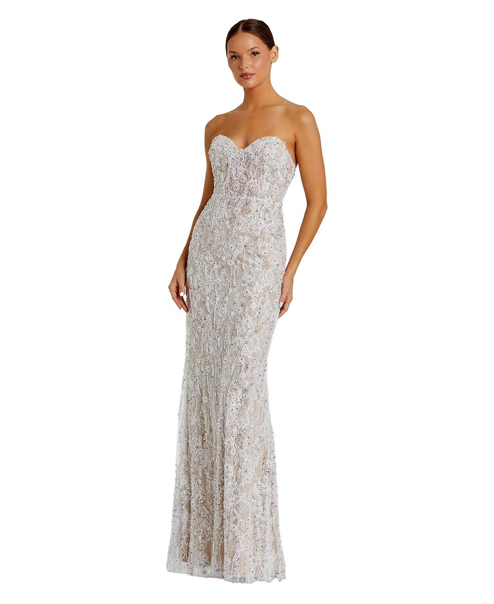 Женское вечернее платье Mac Duggal Strapless Sweetheart Beaded