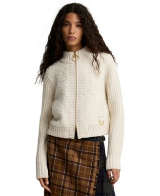 Женская бомбер-куртка Barbour Hazelwood из плотной шерсти с начесом