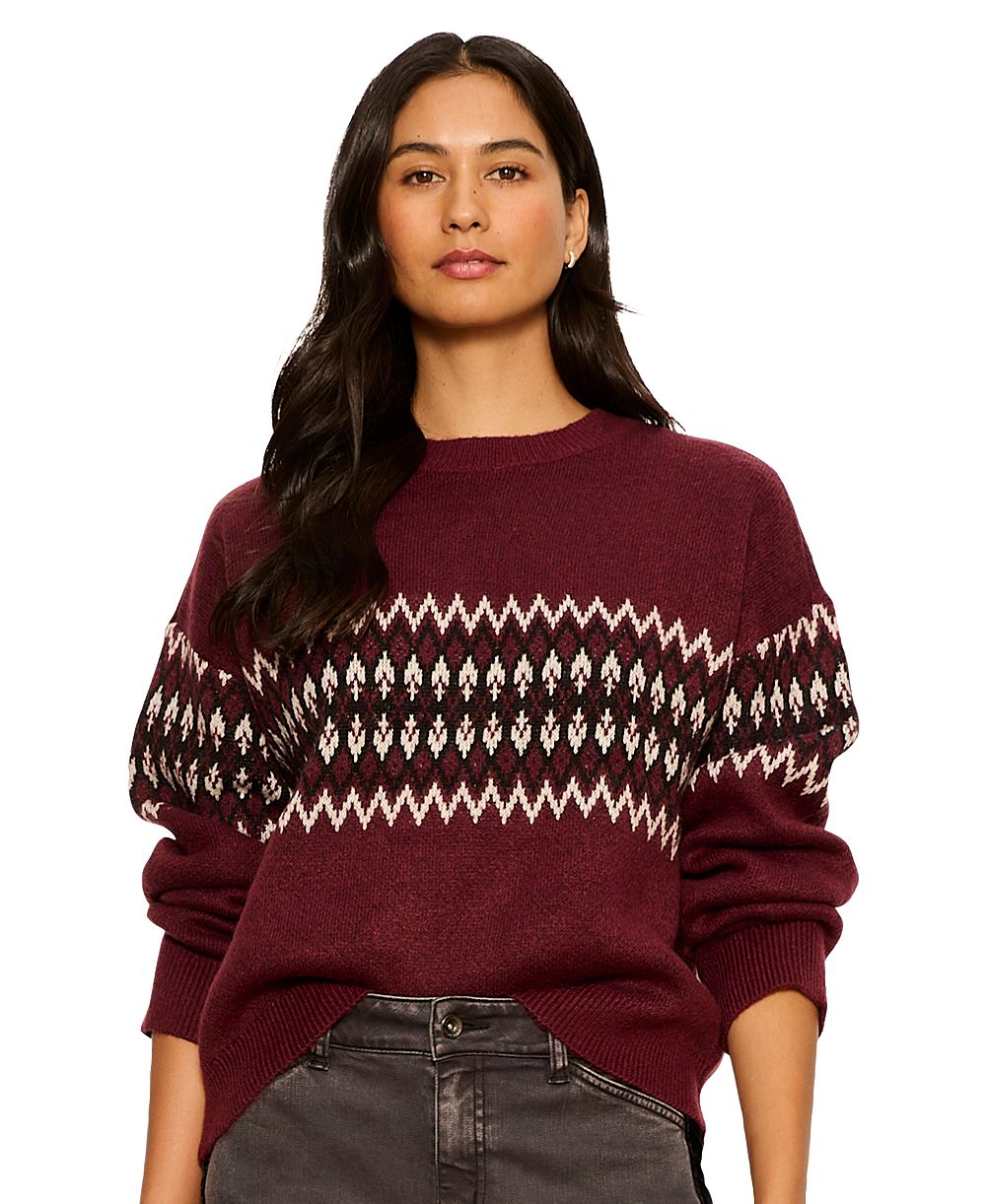Sanctuary Women's Argyle Crew Long-Sleeve Pullover
