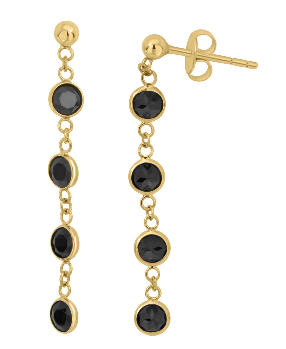 EFFY Collection Round Onyx Earrings (4mm) in 14k Yellow Gold
