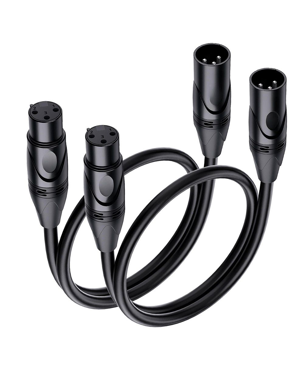 Lofree XLR Microphone Cables 21 AWG Oxygen-Free Copper Balanced, 2-Pack