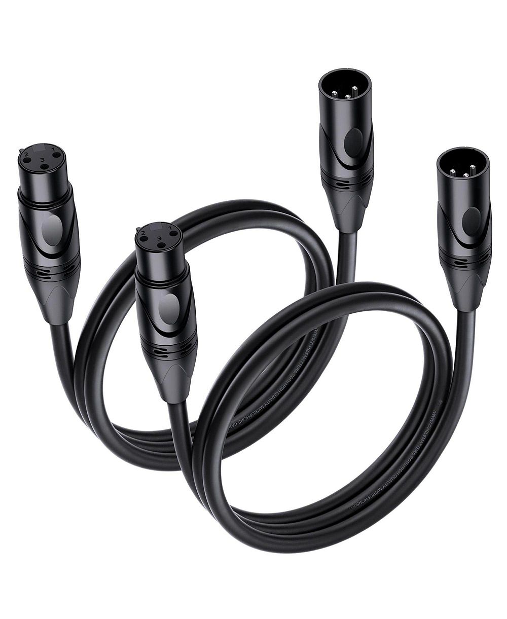 Lofree XLR Microphone 21 AWG Balanced Oxygen-Free Copper Cables, 2-Pack