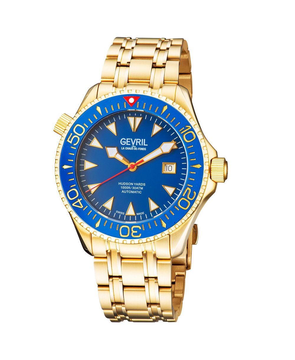 Gevril Мужские часы Hudson Yards Swiss Automatic IP Bracelet
