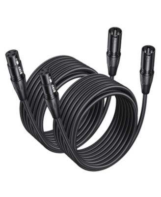 Lofree Oxygen-Free Copper Self-Locking XLR Microphone Cable, 25 ft., 2-Pack