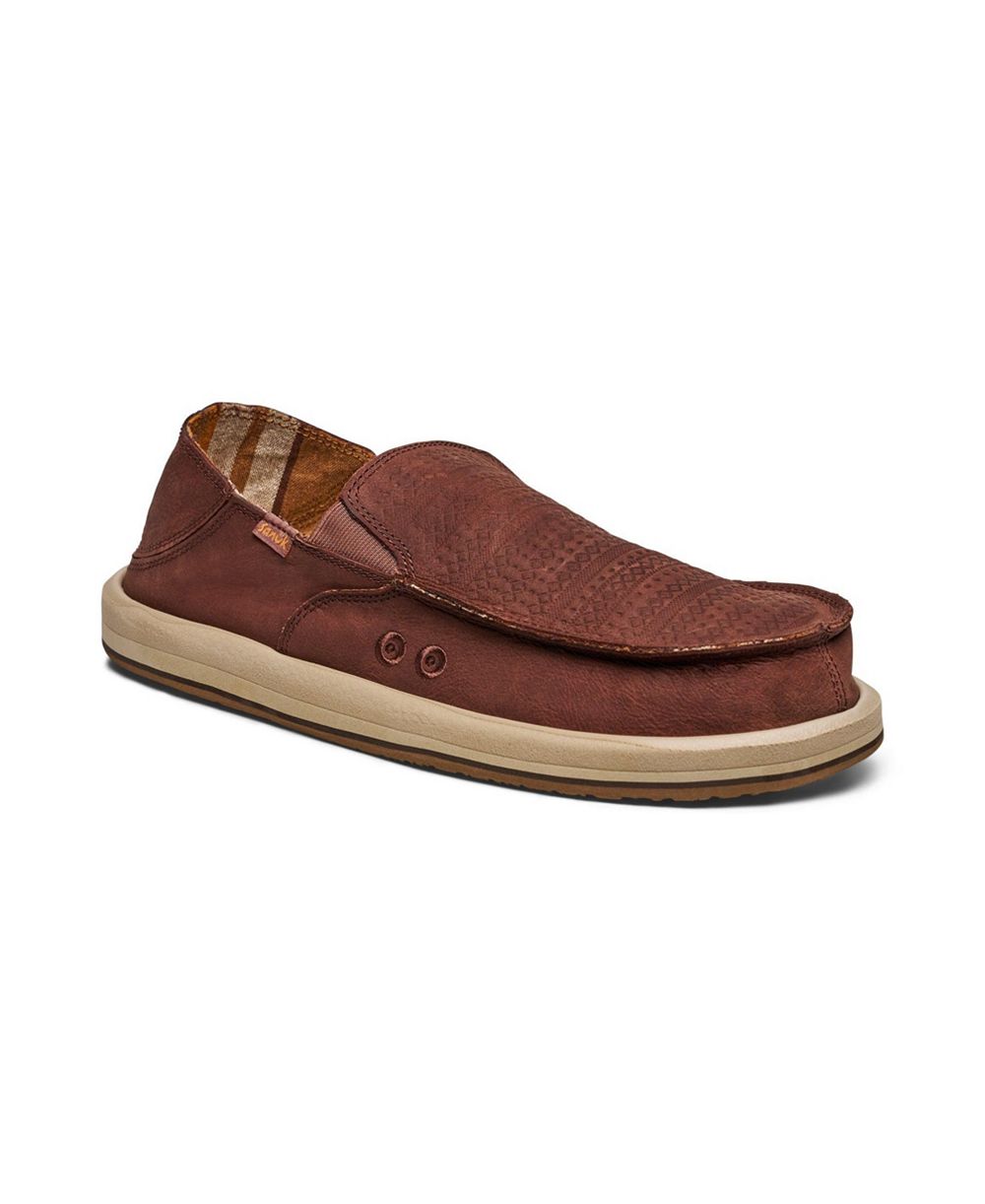 Мужские кожаные лоферы Sanuk Men's Donny Novelty