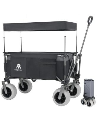 Streamdale Furniture  Heavy Duty Folding Camping and Beach Wagon Cart with Canopy, 480LBS