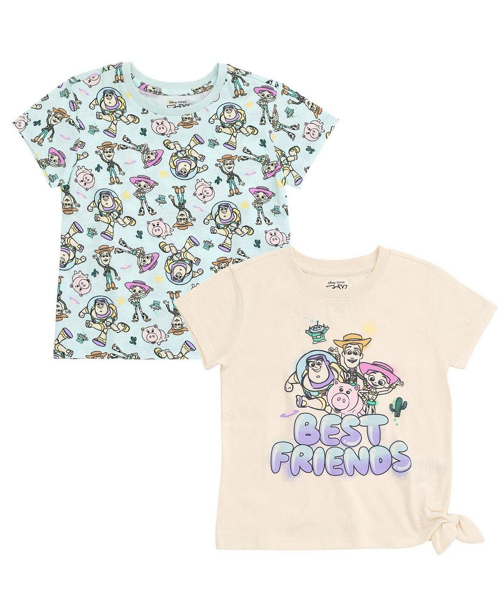 Toy Story Toddler Girls 2-Pack Short Sleeve Graphic T-Shirts