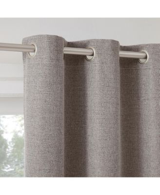 Sun Zero Tula Crosshatch 100% Blackout Grommet Curtain Panel