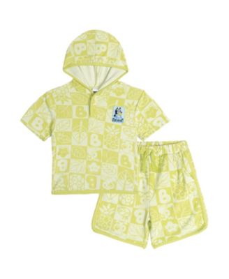 Детский комплект Bluey Little Kids' Boy or Girl Loungewear 2-Piece Hooded Tee and Shorts