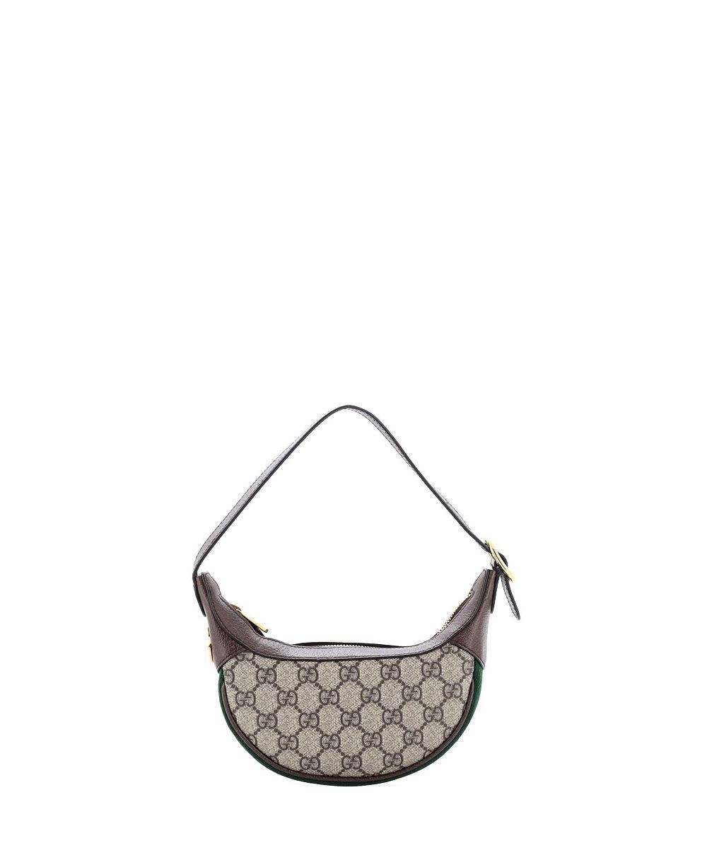 Мини-сумка Gucci Mini Ophidia Half Moon GG Coated Canvas Pre-Owned
