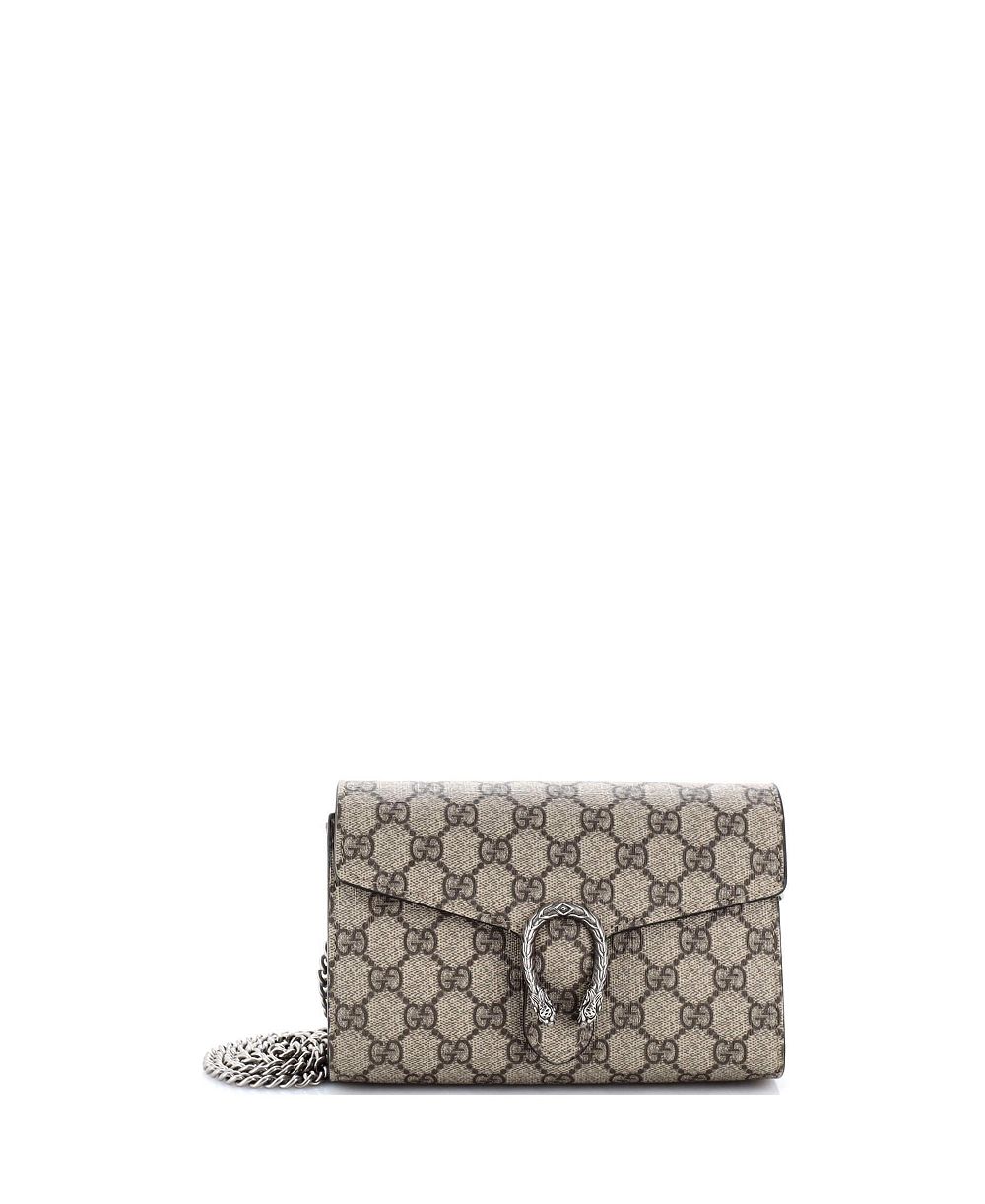 Pre-Owned Gucci Small Dionysus Chain Wallet GG Coated Canvas