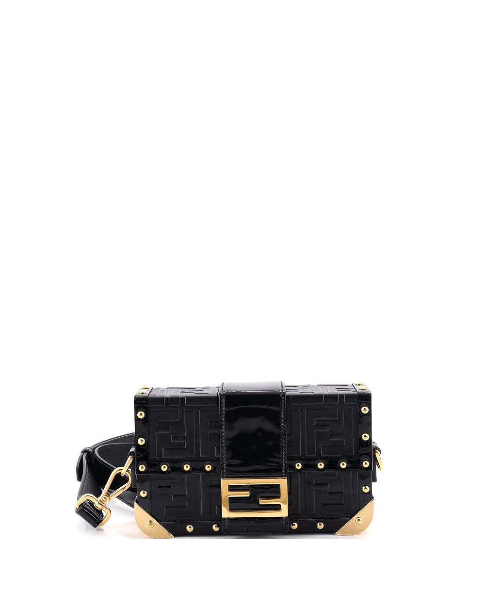 Мини-сумка Fendi Mini Baguette Trunk Zucca Embossed Leather Pre-Owned