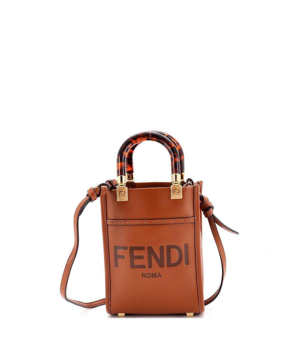 Pre-Owned Fendi Mini Sunshine кожаная сумка тоут shopper