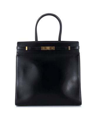 Б/у кожаная сумка-тоут Saint Laurent North South Manhattan