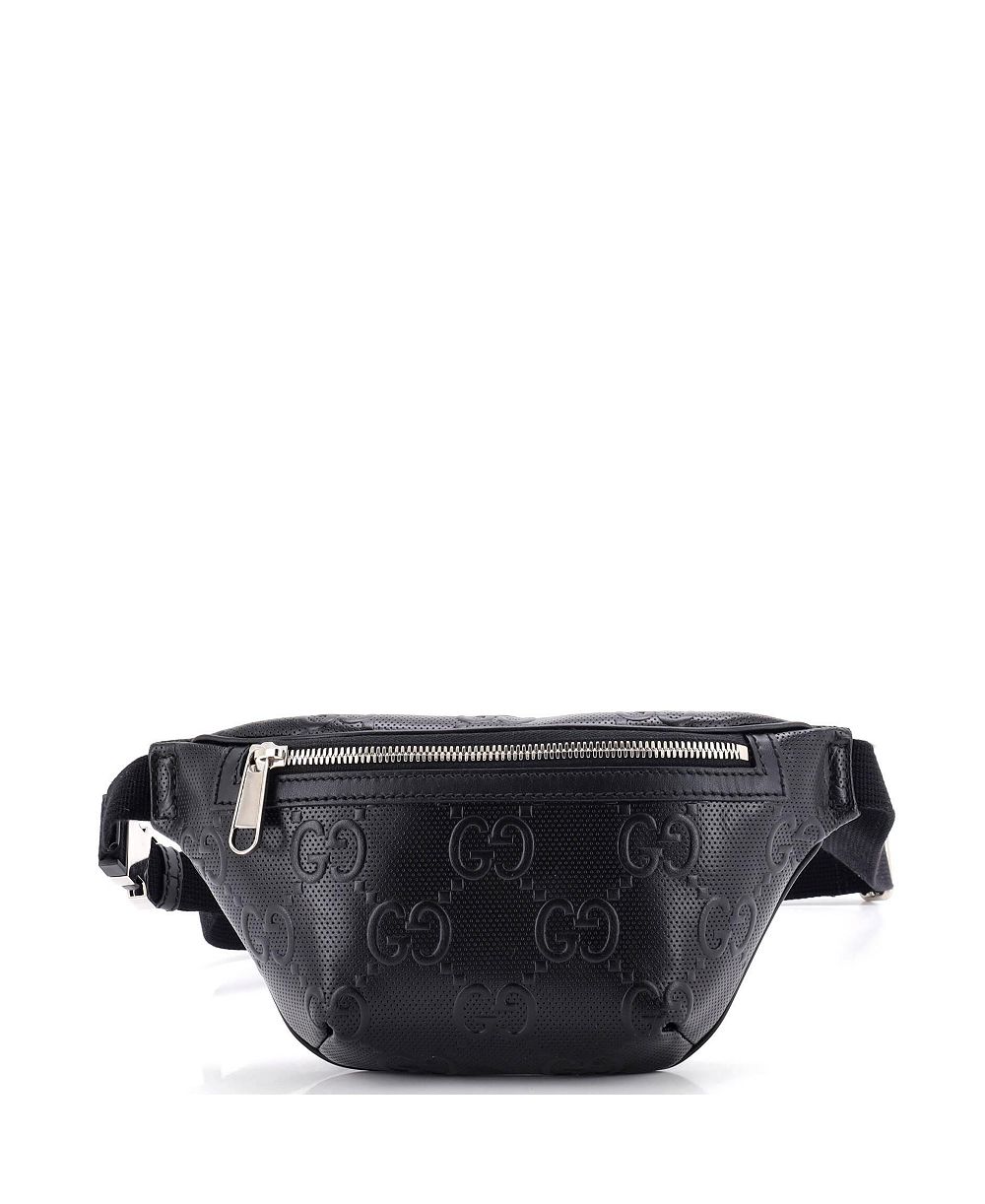 Gucci Small Belt Bag GG Embossed Perforated Leather Женский