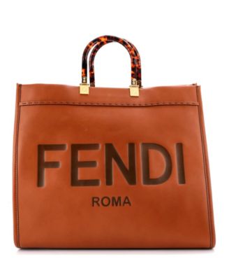 Pre-Owned Fendi Large Sunshine Shopper Tote Leather