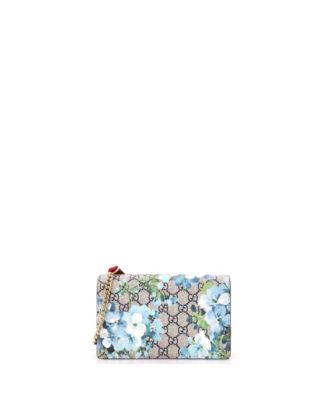 Кошелек Gucci Chain Wallet Blooms Print GG Coated Canvas