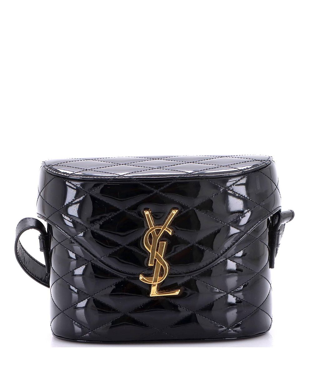 Б/у сумка Saint Laurent June Box Quilted Patent
