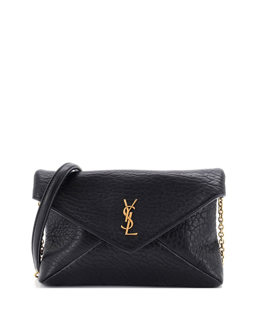 Б/у кожаная сумка-клатч Saint Laurent Small Cassandra Pouch on Chain