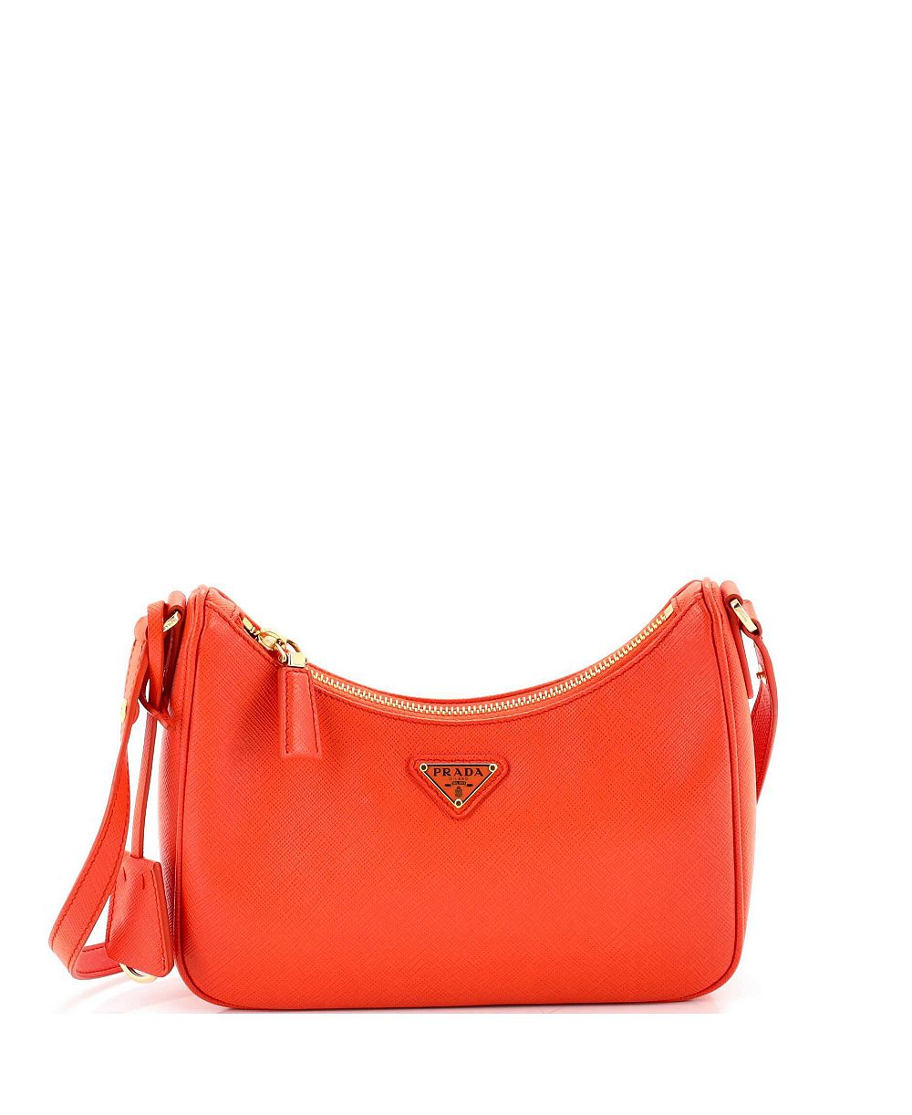Prada Mini Re-Edition Hobo Saffiano Leather сумка