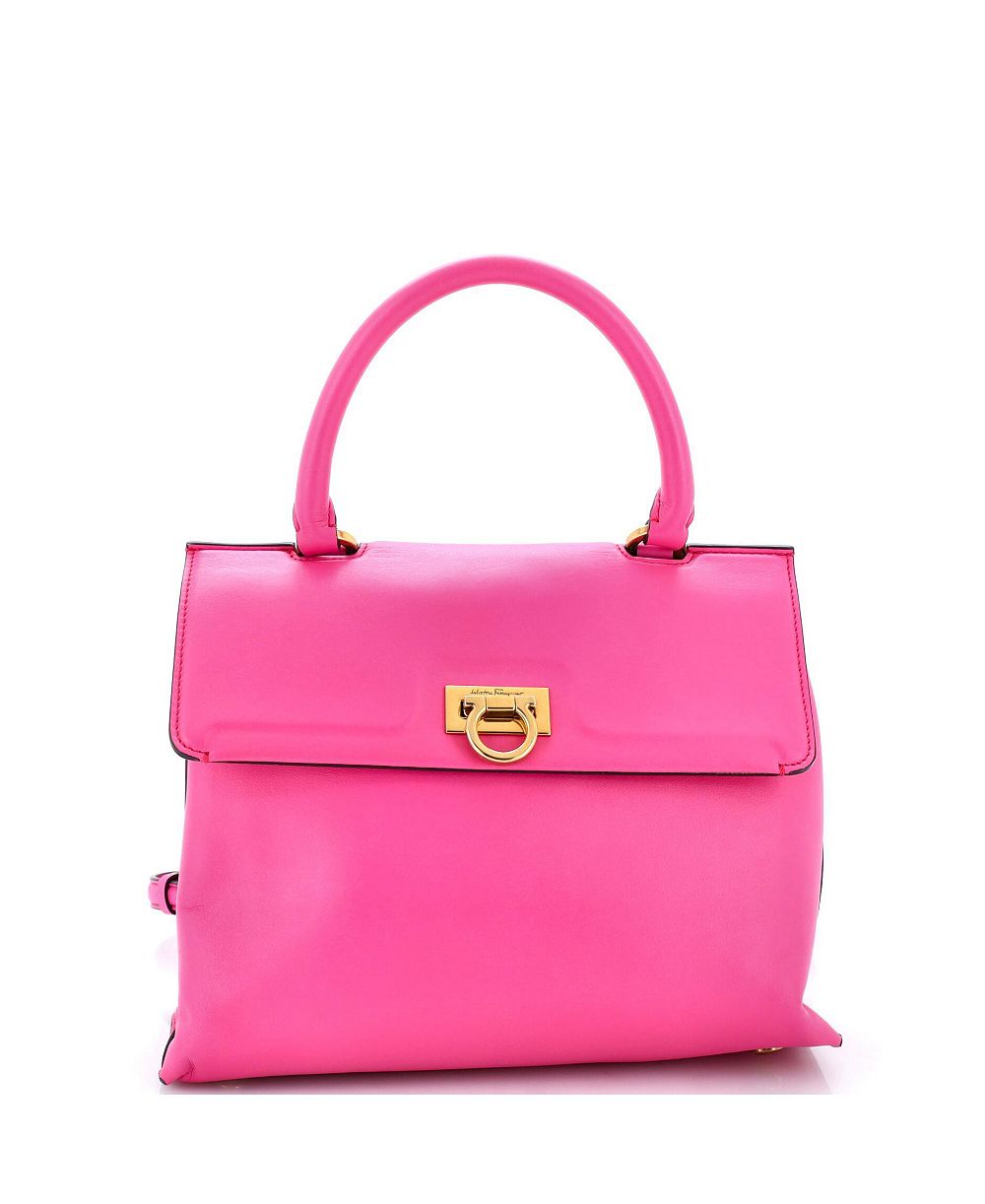 Сумка Salvatore Ferragamo Small Trifolio с ручкой из кожи, б/у