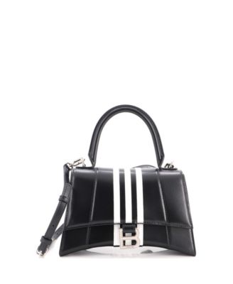 Pre-Owned Balenciaga Small x adidas Hourglass Top Handle Bag Leather