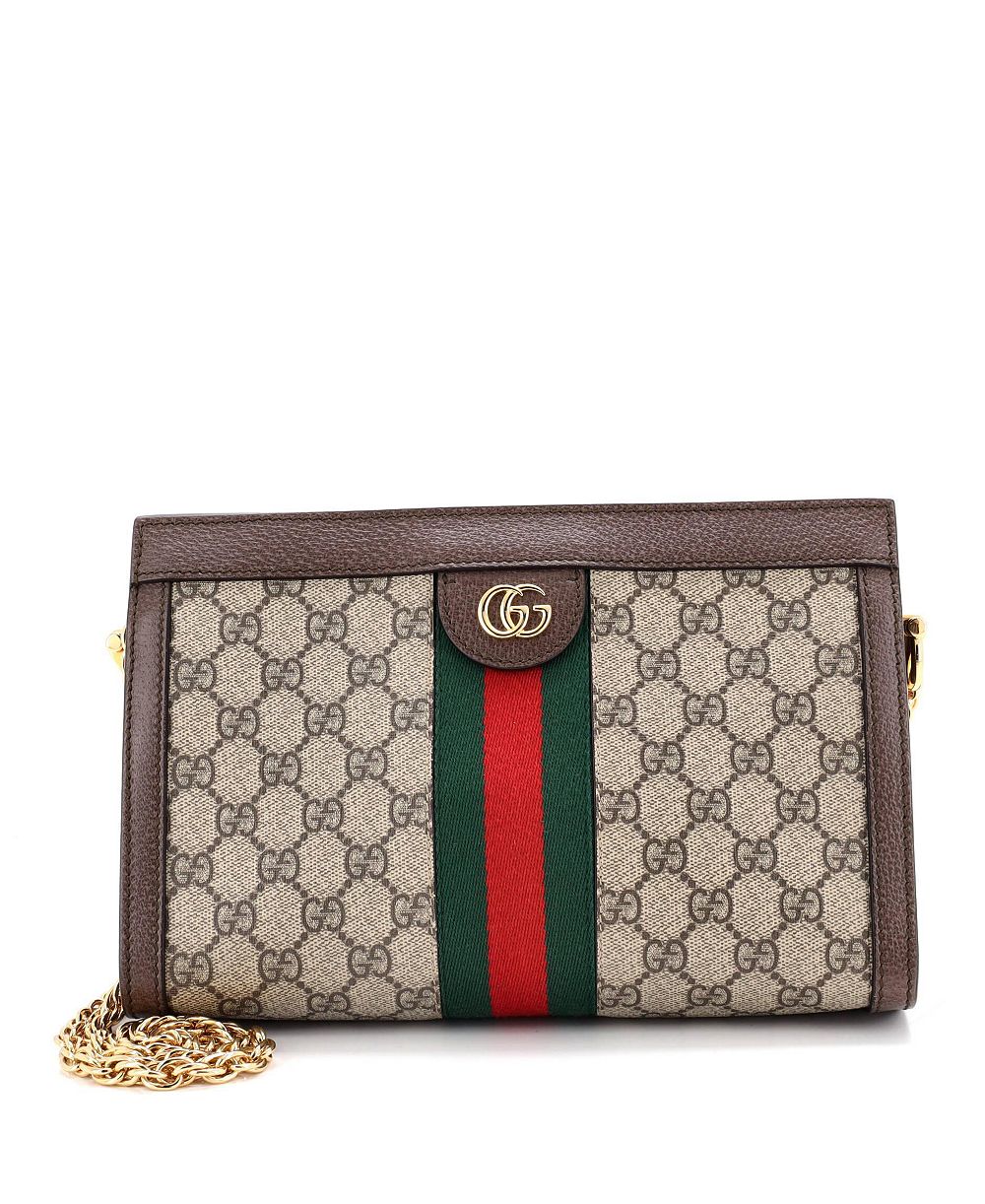 Б/у сумка на плечо Gucci Small Ophidia с цепочкой, GG Coated Canvas
