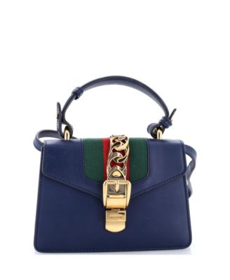 Женская мини-сумка Gucci Mini Sylvie, кожаная, б/у