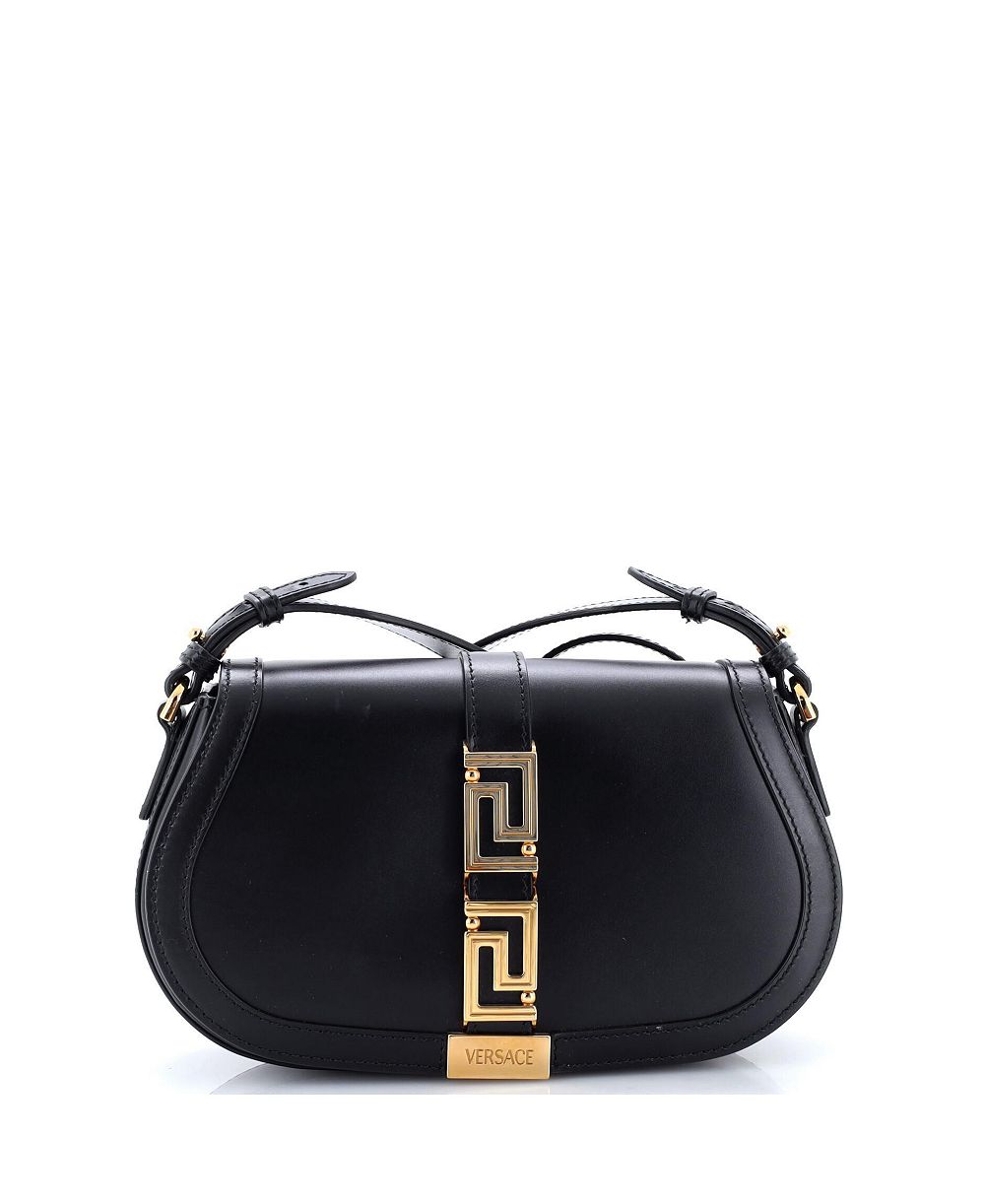 Pre-Owned Versace Medium Greca Goddess Shoulder Bag Leather