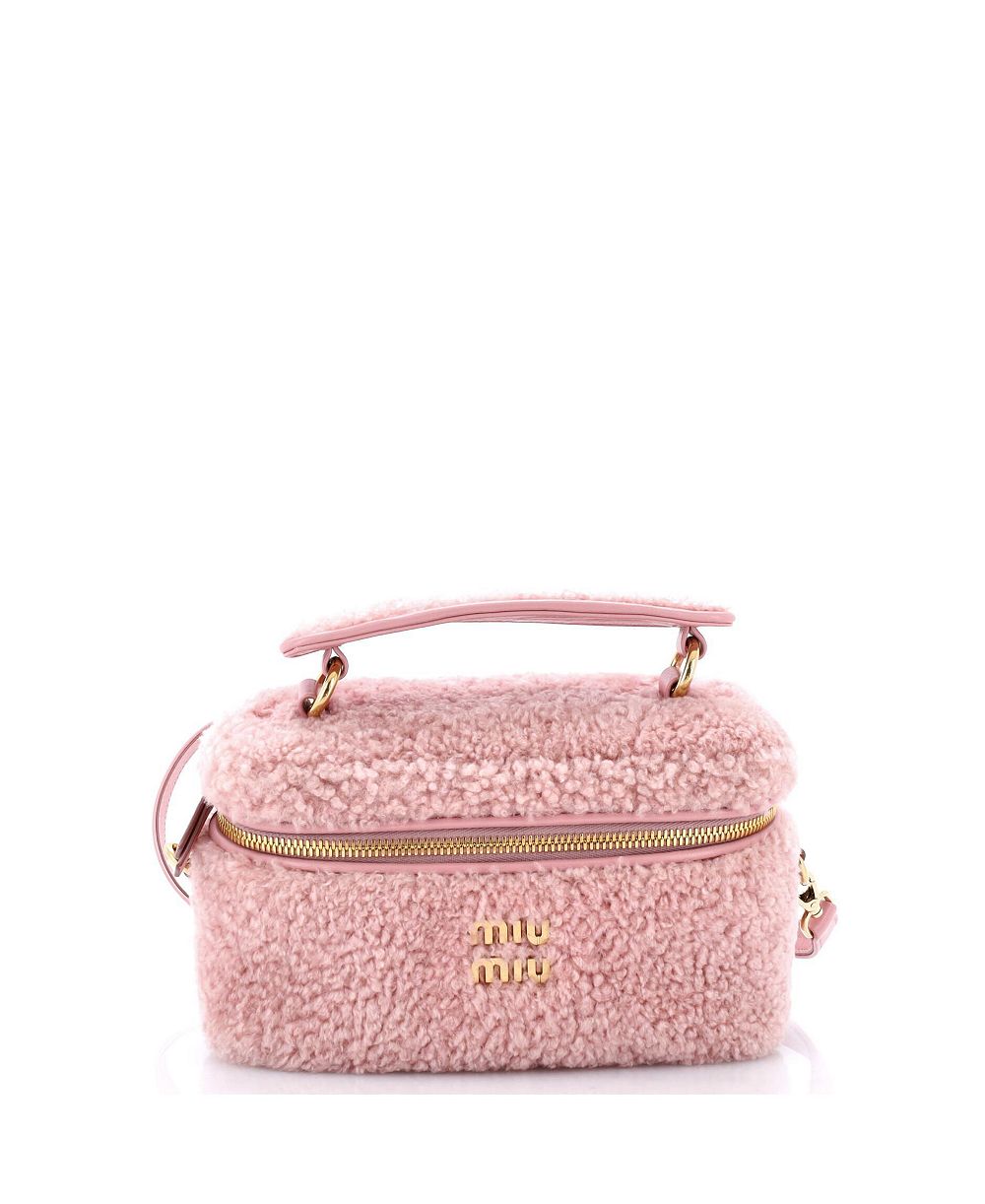 Подержанная косметичка Miu Miu Top Handle Vanity Case Shearling