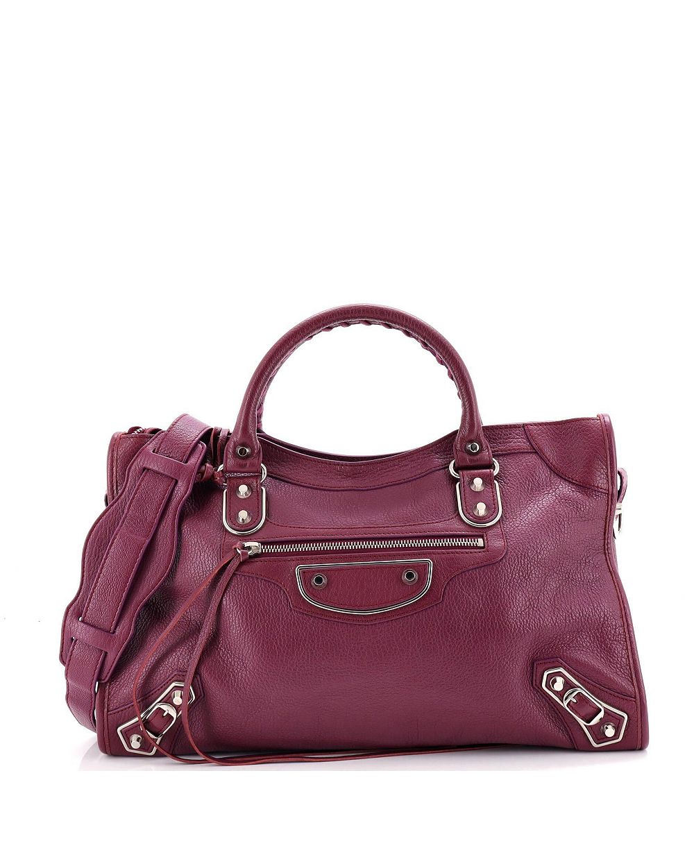 Брендовая сумка Balenciaga Medium City Classic Metallic Edge Leather