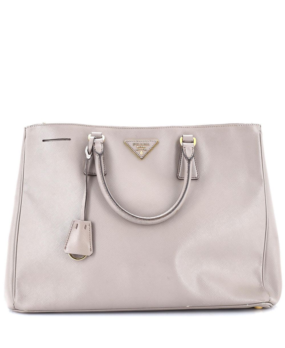 Pre-Owned Prada Large Double Zip Lux Tote из кожи Saffiano