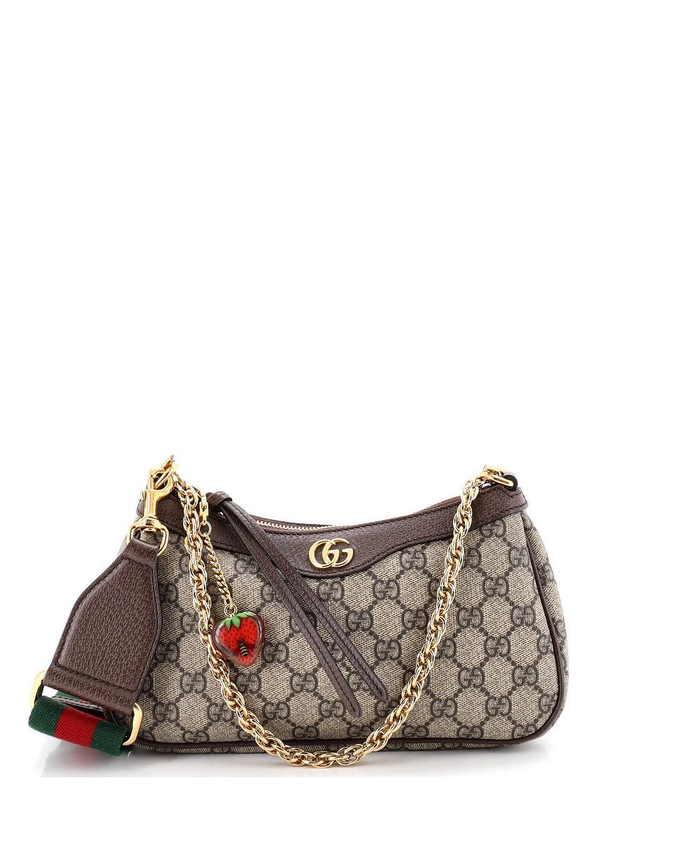 Мини-сумка Gucci Small Ophidia Charm GG Coated Canvas Pre-Owned