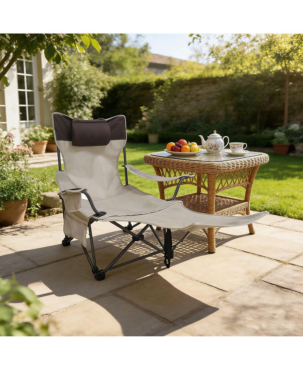 Mountaintop Outdoor Camping Chairs Folding/Portable/Adjustable reclining chair(Three-level adjustment), Side Pockets and Cup Holder, Carry Bag.