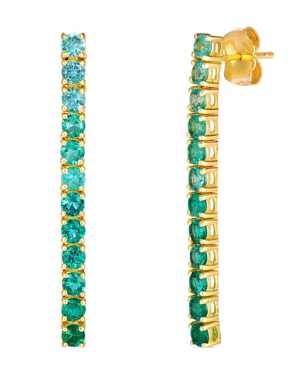 Le Vian серьги-капельки с изумрудом (1-1/10 карата) в золоте 14k Honey Gold