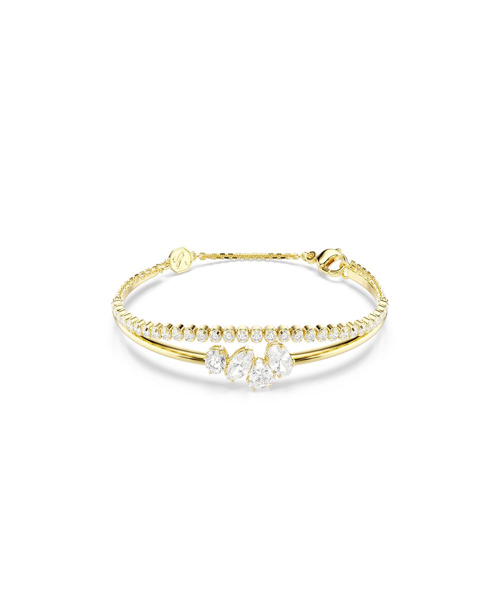 Swarovski браслет с позолотой и белыми кристаллами