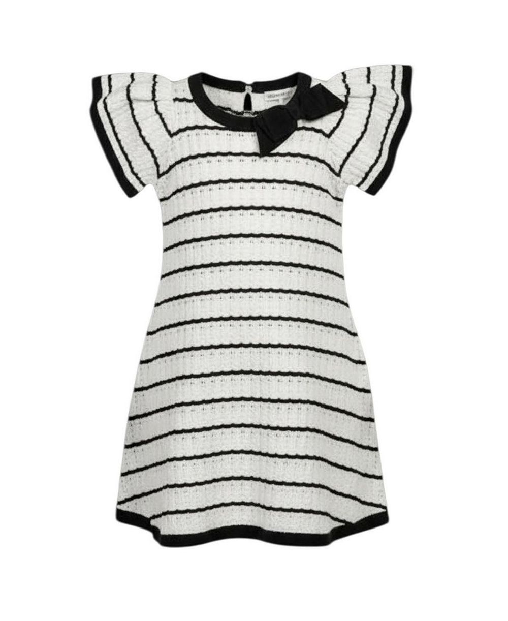 Hope & Henry Детская 6 - 12 Organic Bow Detail Pointelle Sweater Dress