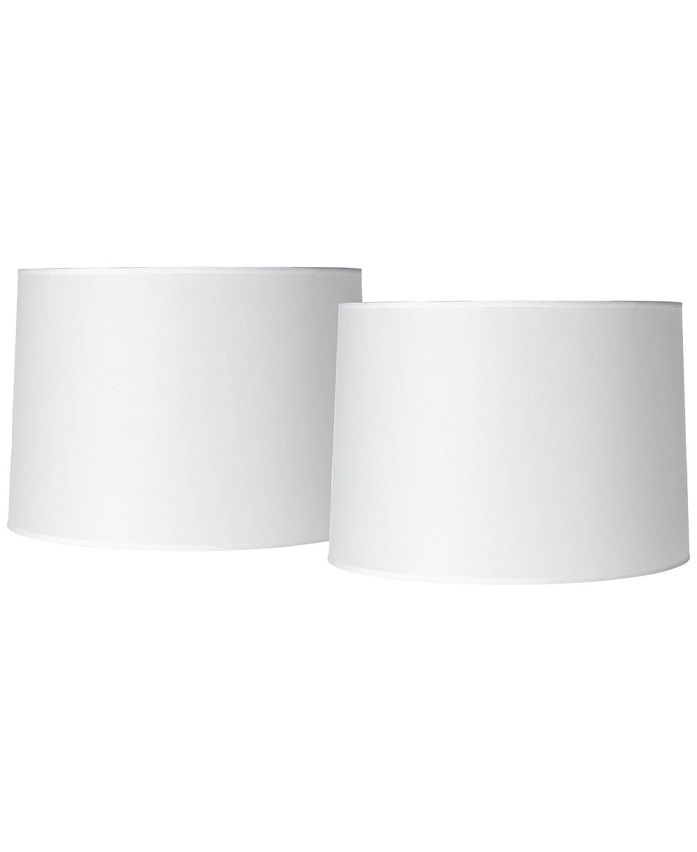 Springcrest комплект из 2 абажуров для ламп, белый, средний 15" x 15" x 11"