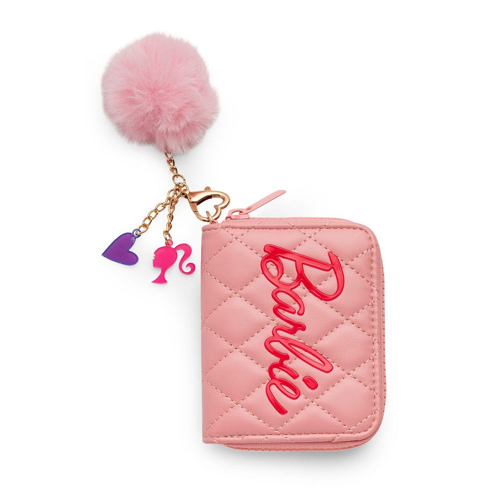 Детский кошелек Barbie на молнии с брелоком