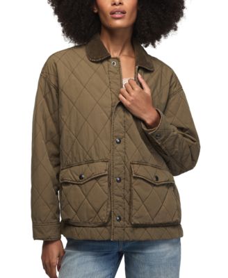 Lucky Brand Женская короткая стеганая куртка из вельвета