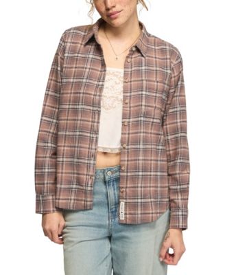 Lucky Brand Women's Long-Sleeve Plaid Button Down Shirt