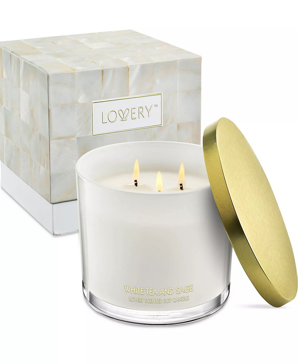 Lovery Deluxe подарочный набор свечей с чаем и шалфеем, 3 фитиля