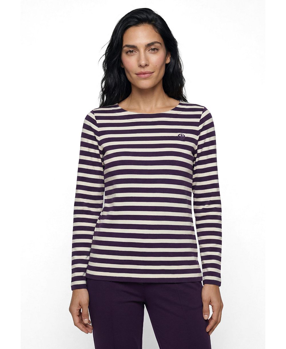 Olsen Women's Long-Sleeve Striped T-Shirt