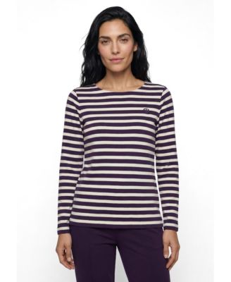Olsen Women's Long-Sleeve Striped T-Shirt